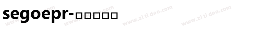 segoepr字体转换