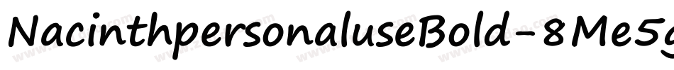 NacinthpersonaluseBold-8Me5g字体转换