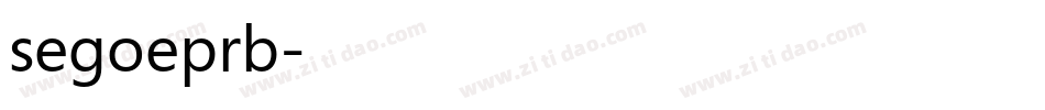 segoeprb字体转换