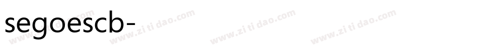 segoescb字体转换