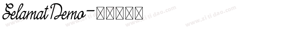 SelamatDemo字体转换
