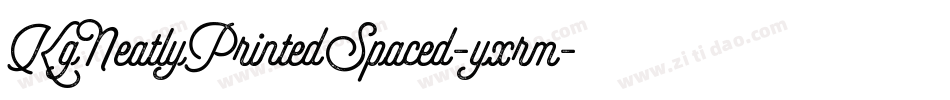 KgNeatlyPrintedSpaced-yxrm字体转换