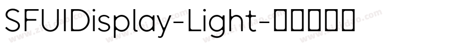 SFUIDisplay-Light字体转换