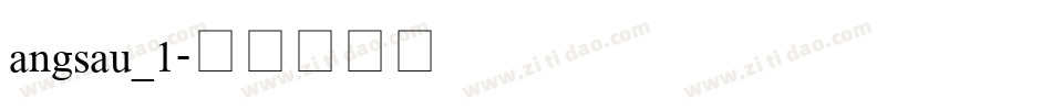 angsau_1字体转换