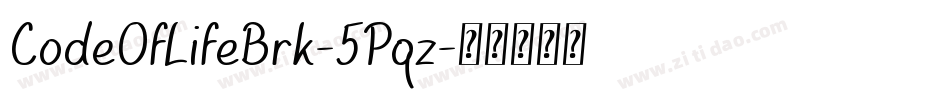 CodeOfLifeBrk-5Pqz字体转换