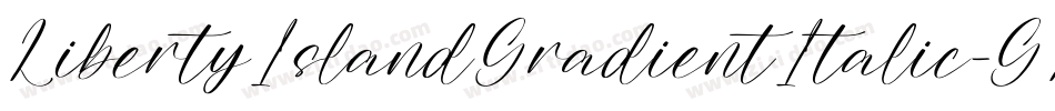LibertyIslandGradientItalic-GLmO字体转换