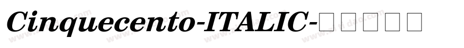 Cinquecento-ITALIC字体转换