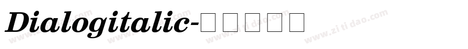 Dialogitalic字体转换