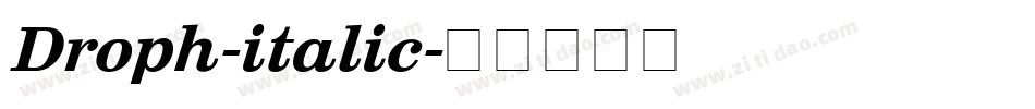 Droph-italic字体转换