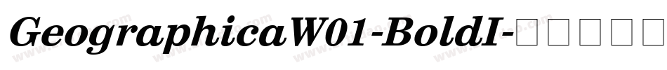 GeographicaW01-BoldI字体转换