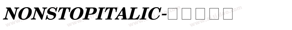 NONSTOPITALIC字体转换