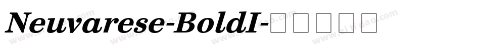 Neuvarese-BoldI字体转换