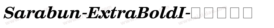 Sarabun-ExtraBoldI字体转换