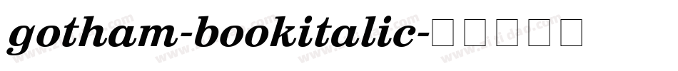 gotham-bookitalic字体转换