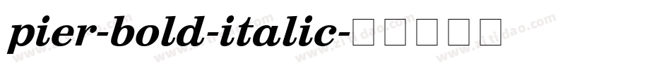 pier-bold-italic字体转换