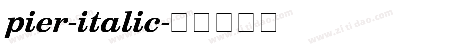 pier-italic字体转换