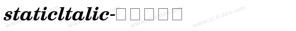 staticltalic字体转换