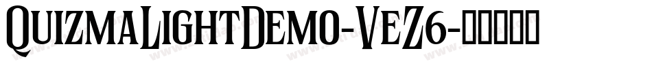 QuizmaLightDemo-VeZ6字体转换
