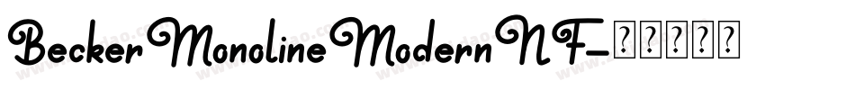 BeckerMonolineModernNF字体转换