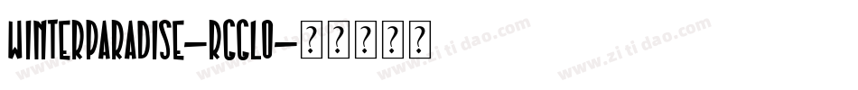 WinterParadise-rgglO字体转换