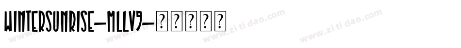 WinterSunrise-mLlV9字体转换