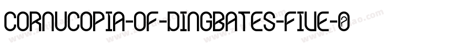 Cornucopia-of-Dingbates-Five字体转换
