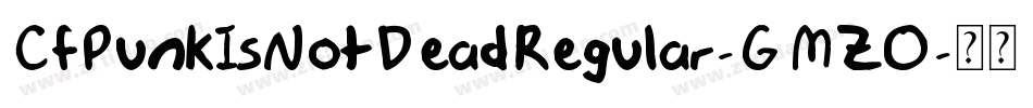 CfPunkIsNotDeadRegular-GMZO字体转换