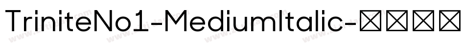 TriniteNo1-MediumItalic字体转换