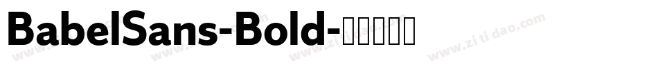 BabelSans-Bold字体转换