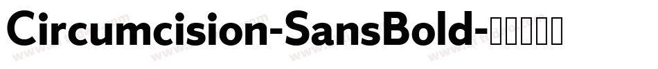 Circumcision-SansBold字体转换