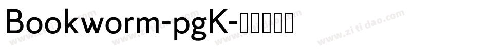 Bookworm-pgK字体转换