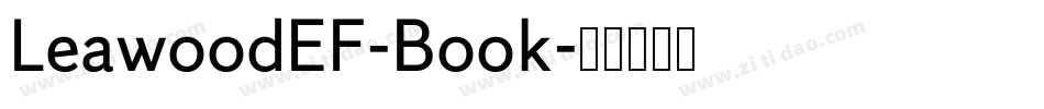 LeawoodEF-Book字体转换