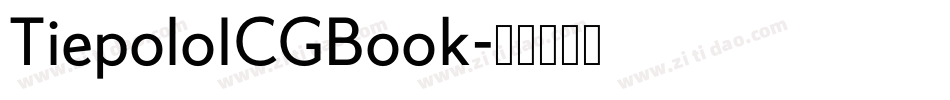TiepoloICGBook字体转换