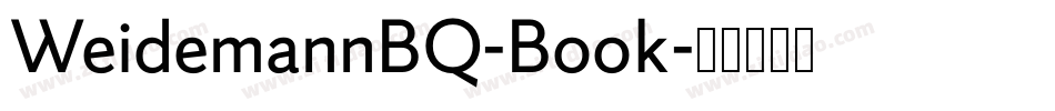 WeidemannBQ-Book字体转换