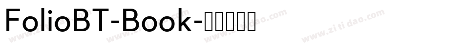 FolioBT-Book字体转换