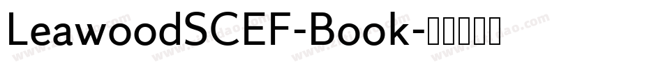 LeawoodSCEF-Book字体转换