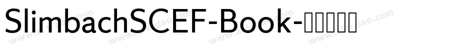 SlimbachSCEF-Book字体转换 SlimbachSCEF-Book字体转换