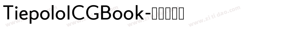 TiepoloICGBook字体转换