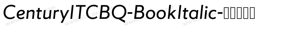 CenturyITCBQ-BookItalic字体转换