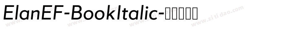 ElanEF-BookItalic字体转换