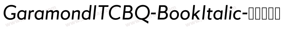 GaramondITCBQ-BookItalic字体转换