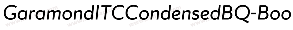 GaramondITCCondensedBQ-BookItalic字体转换