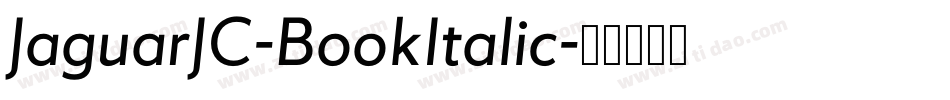 JaguarJC-BookItalic字体转换