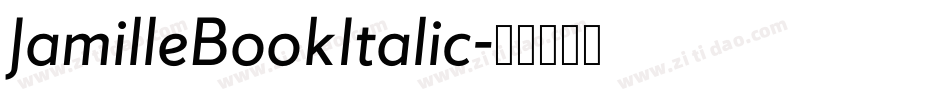 JamilleBookItalic字体转换
