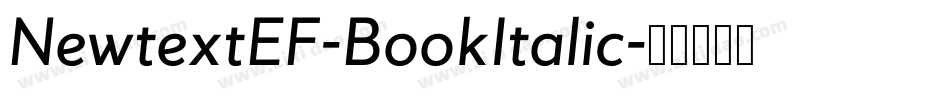 NewtextEF-BookItalic字体转换