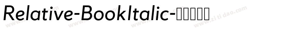 Relative-BookItalic字体转换