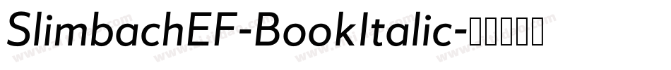 SlimbachEF-BookItalic字体转换