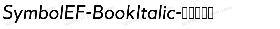 SymbolEF-BookItalic字体转换