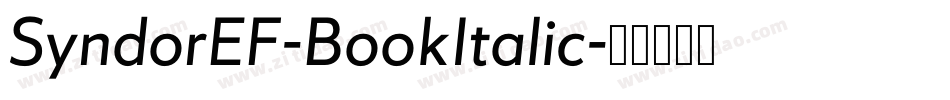 SyndorEF-BookItalic字体转换