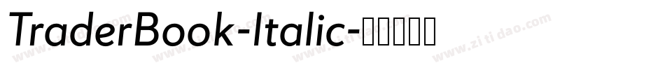 TraderBook-Italic字体转换